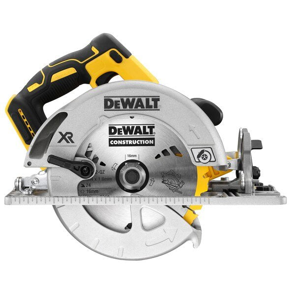 Sierra Circular Inalámbrica Dewalt Dcs570n-Xj, 18 V, Sin Batería Ni Cargador, Amarilla, Negra