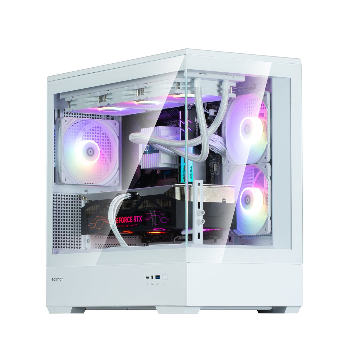 Caja Pc Zalman P30 V2 Microatx Mini Tower 3 Fansrgb Wh