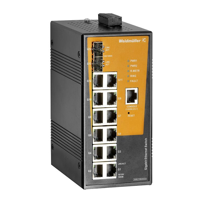 Weidmüller 2682360000 Ie-Sw-Al14m-12gt-2gesfp Industrial Ethernet Switch 10 100 1000 - Switch - 1 Gbps