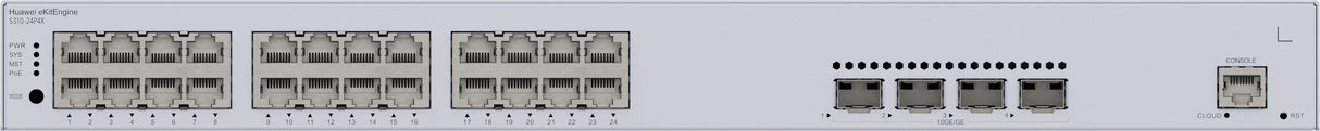 Huawei Switch S310-24p4x (24*Ge Ports(400w Poe+), 4*10ge Sfp+ Ports, Built-In Ac Power)
