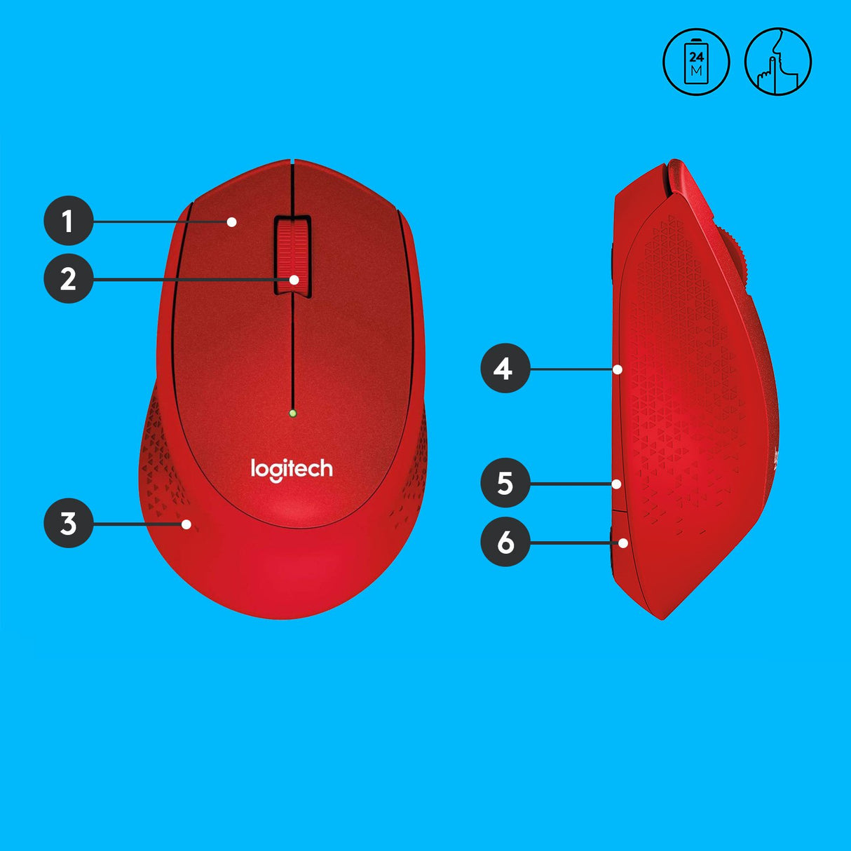 EAN 5099206066694 - Logitech 910-004911 ratón Oficina mano derecha RF inalámbrico Mecánico 1000 DPI imagen 1