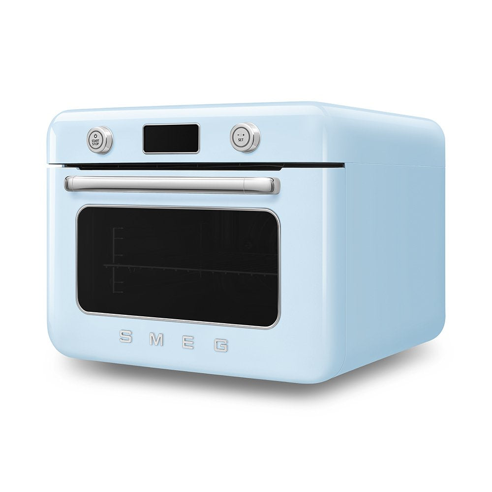 Horno Multifunción De Sobremesa Smeg Estilo Años 50 Con Tecnología Galileo Azul Cof01pbeu