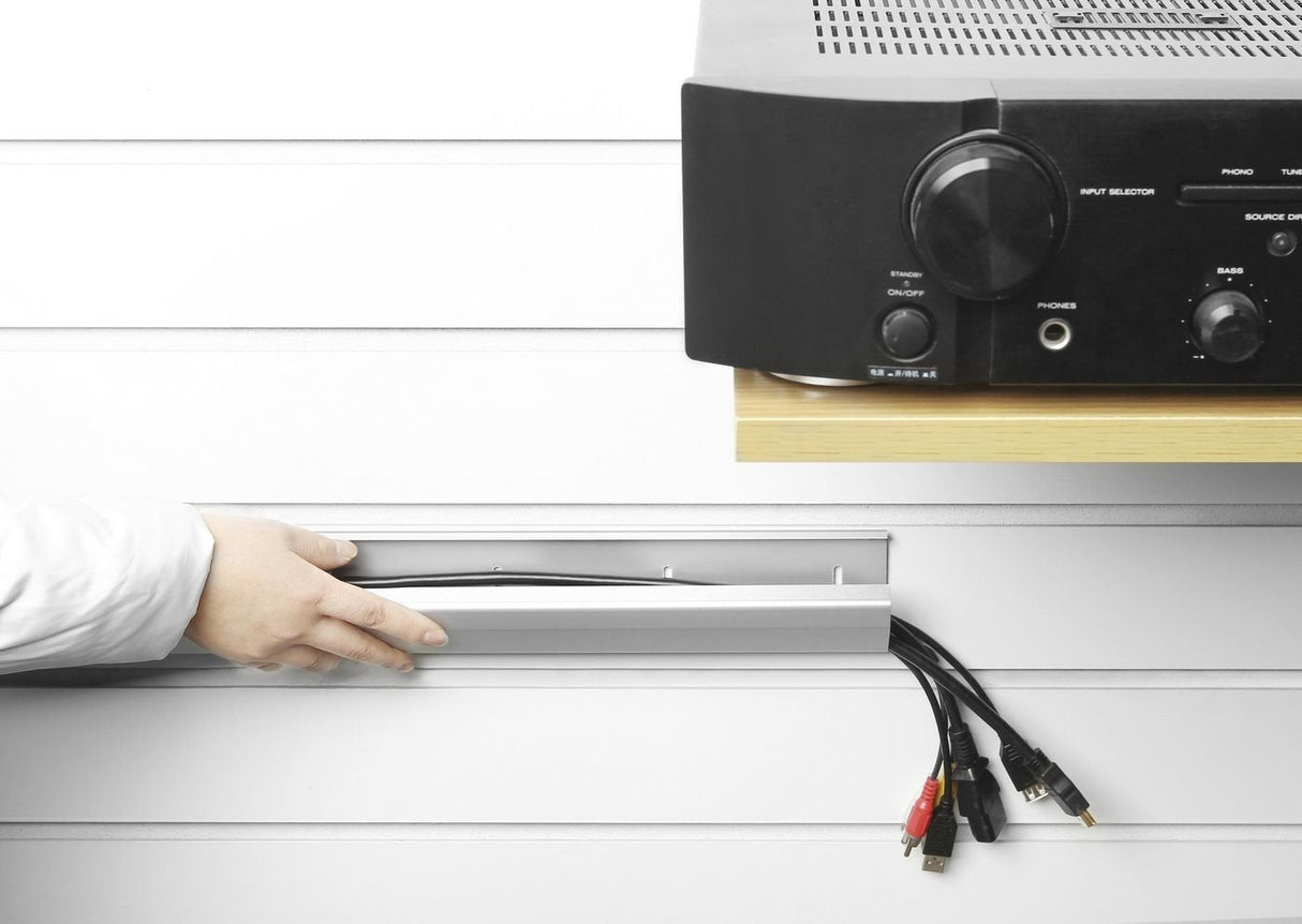 Vivolink Cubierta De Cable De Aluminio Negro, 110x6x2cm