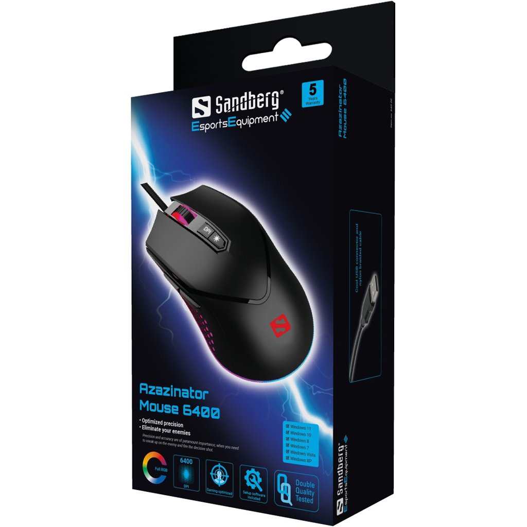 EAN 5705730640209 - Sandberg 640-20 ratón Juego mano derecha USB tipo A 6400 DPI imagen 6