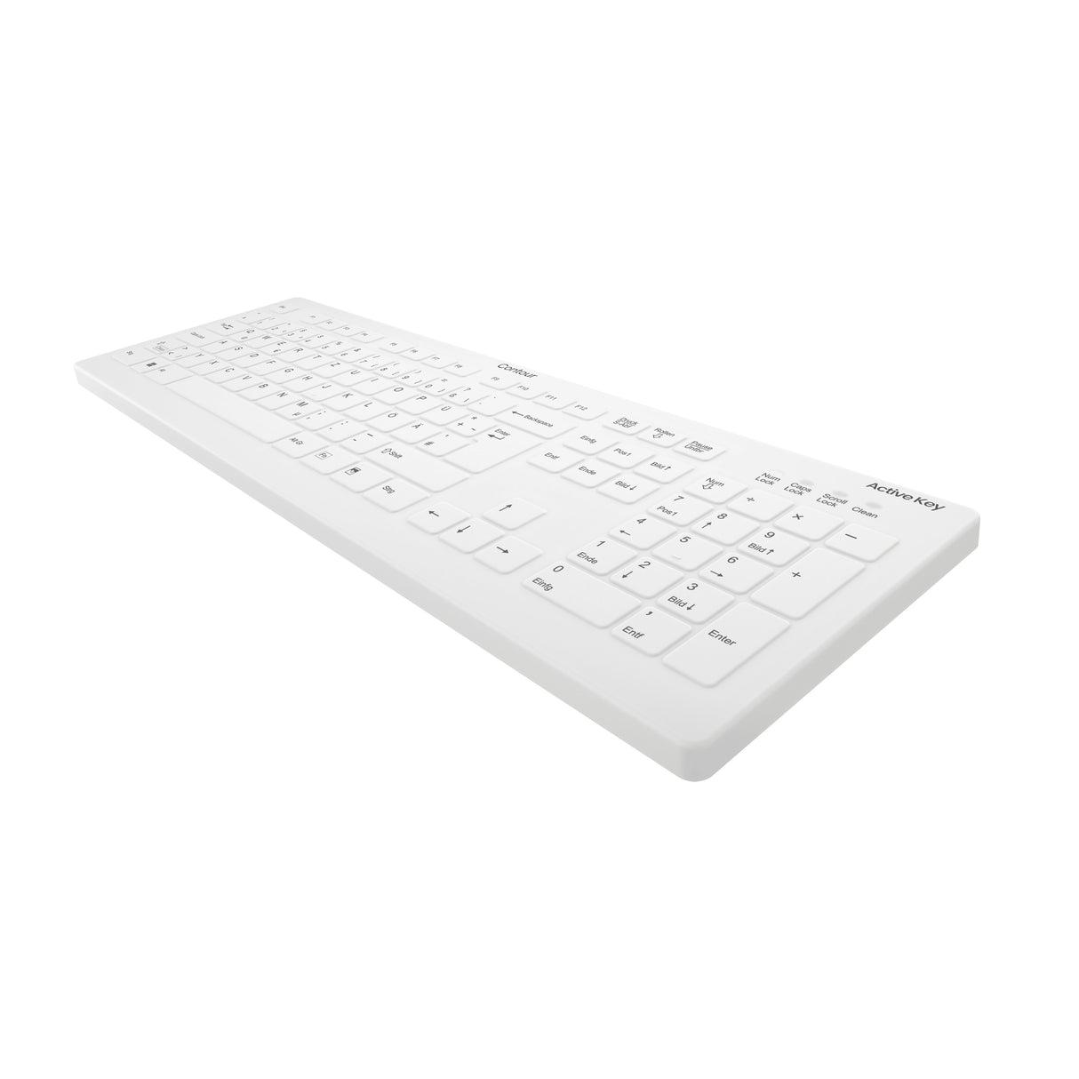 Contour Design Active Key Ak-C8112 Teclado Médico Rf Inalámbrico Qwertz Alemán Blanco