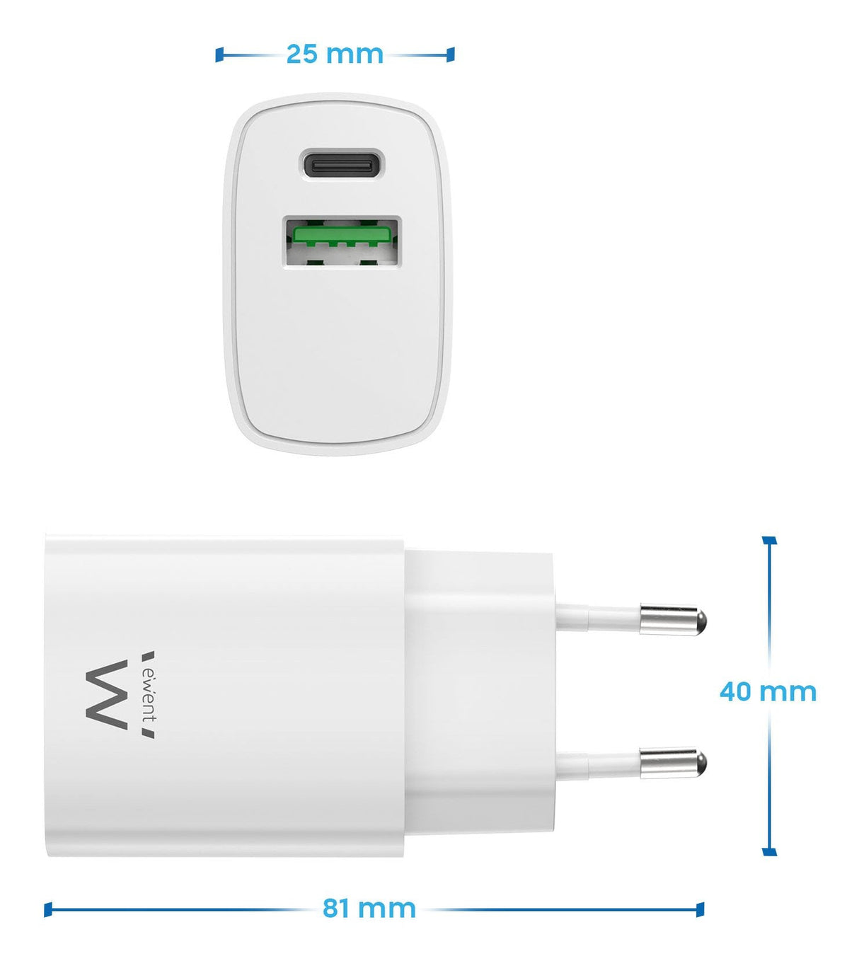 EAN 8052101430929 - Ewent EW1321_R1 cargador de dispositivo móvil Universal Blanco Corriente alterna Carga rápida Interior imagen 3