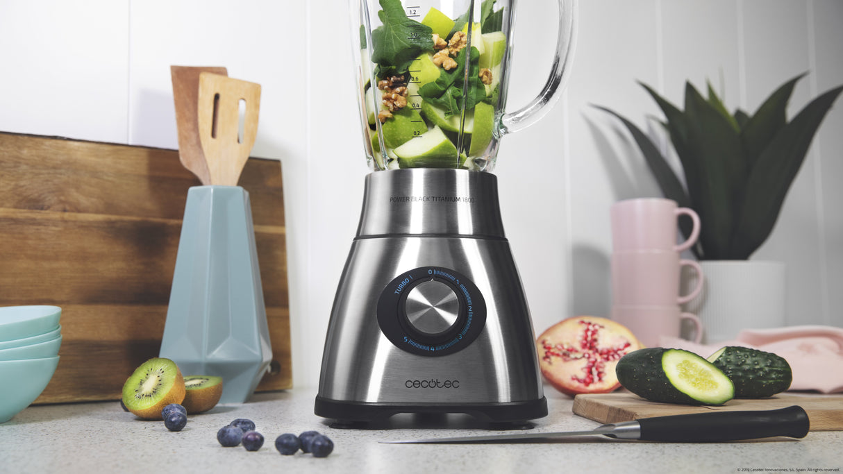 EAN 8435484041003 - Cecotec Power Black Titanium 1800 Batidora de vaso 1800 W Negro, Acero inoxidable imagen 11