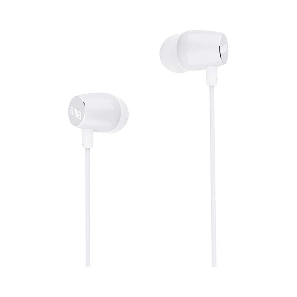 Auriculares Intrauditivos Aiwa Estm-30wt Con Micrófono Jack 3.5 Blanco