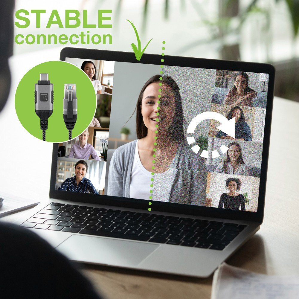 Cable Techly Usb-C Macho To Ethernet Rj45 Macho 1m