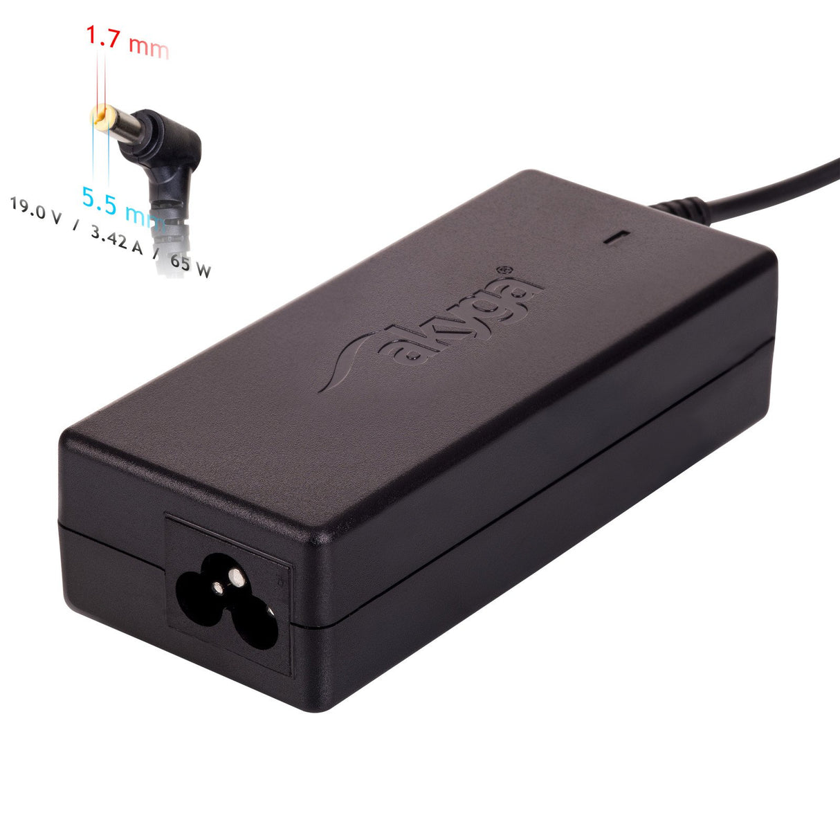 EAN 5901720130259 - Akyga AK-ND-06 adaptador e inversor de corriente Interior 65 W Negro imagen 1