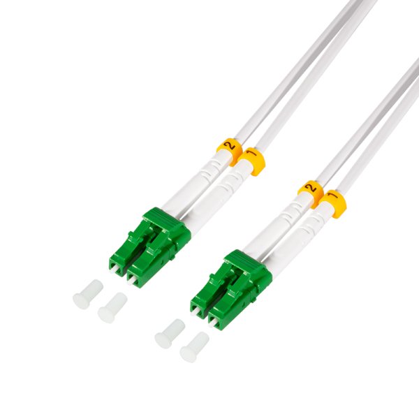 Logilink Steel Armored Fiber Patch Cord Os2, Duplex Lc Apc - Lc Apc, 2.0 M