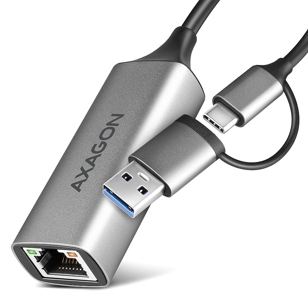 EAN 8595247907943 - Axagon ADE-TXCA Gigabit Ethernet Adapter USB-C+ USB-A - titangrau - Adapter - Digital/Daten 1000 Mbit/s imagen 1
