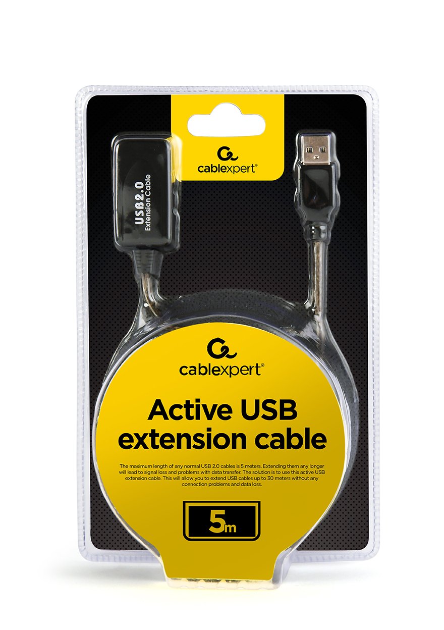 EAN 8716309083560 - Gembird USB A/USB A M/F 5m cable USB USB 2.0 Negro imagen 3