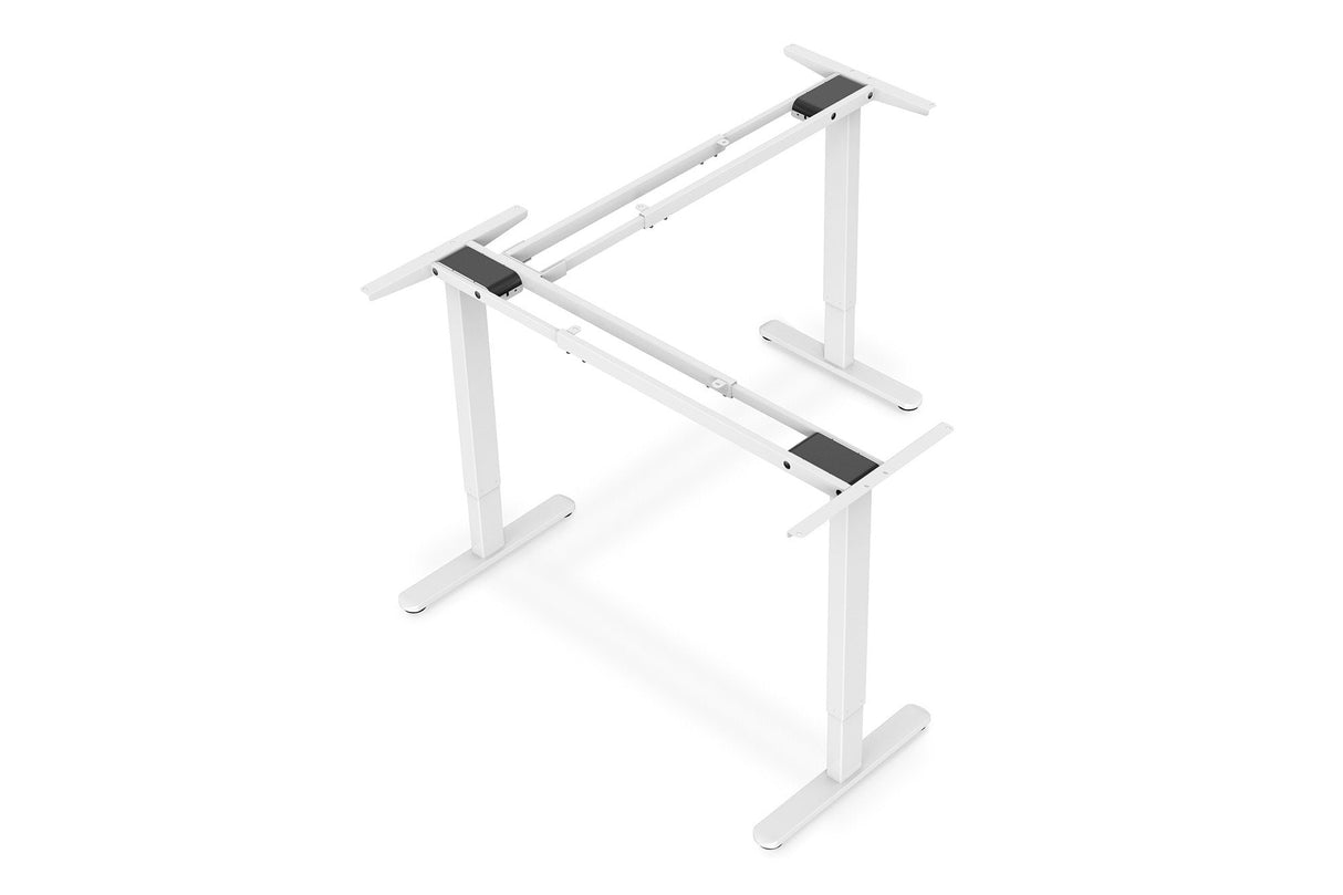 Digitus Bastidor De Mesa De Altura Regulable Eléctricamente, En Forma De L 90°, Motor Triple, 2 Niveles, Blanco