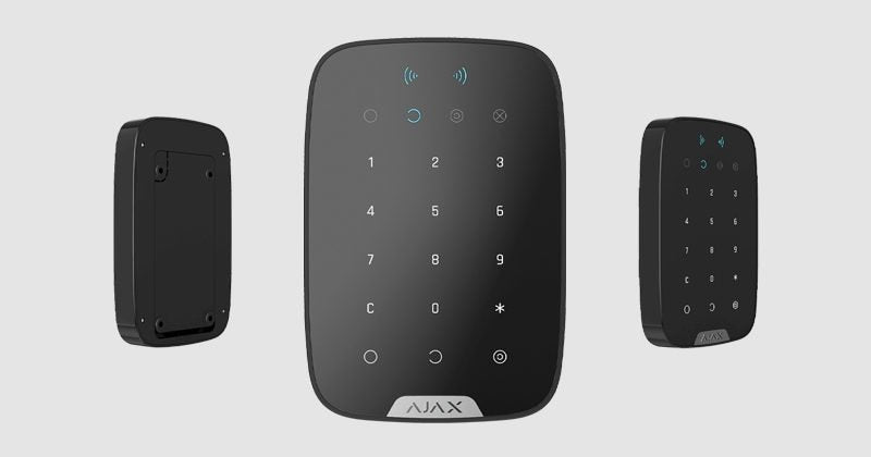 Ajax Keypad-Plus-Bl Ajax Keypad Plus. Teclado Táctil Con Lector Inalámbrico. Color Negro