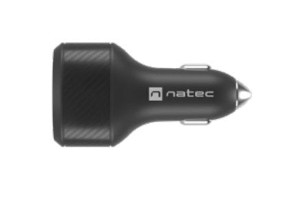 Cargador Coche Natec Coney 2xusb, 1xusb-C Qc3.0, Pd 3.0 48w Negro
