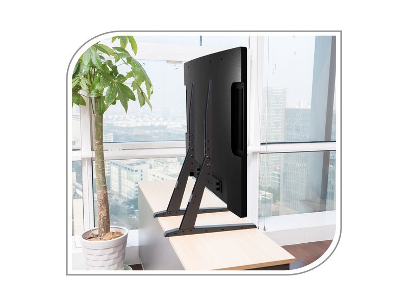 Soporte Puremounts Pm-Tvs-02  Para Monitor 165,1 Cm (65") Independiente Negro