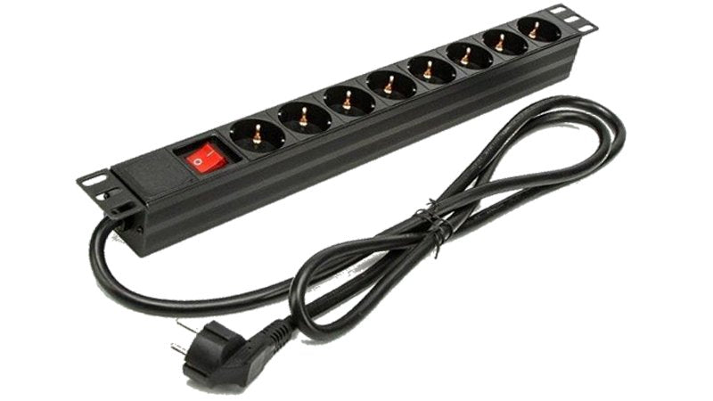 Regleta Con Interruptor Phasak Bns 1518 8 Tomas De Corriente Cable 1.5m Negro