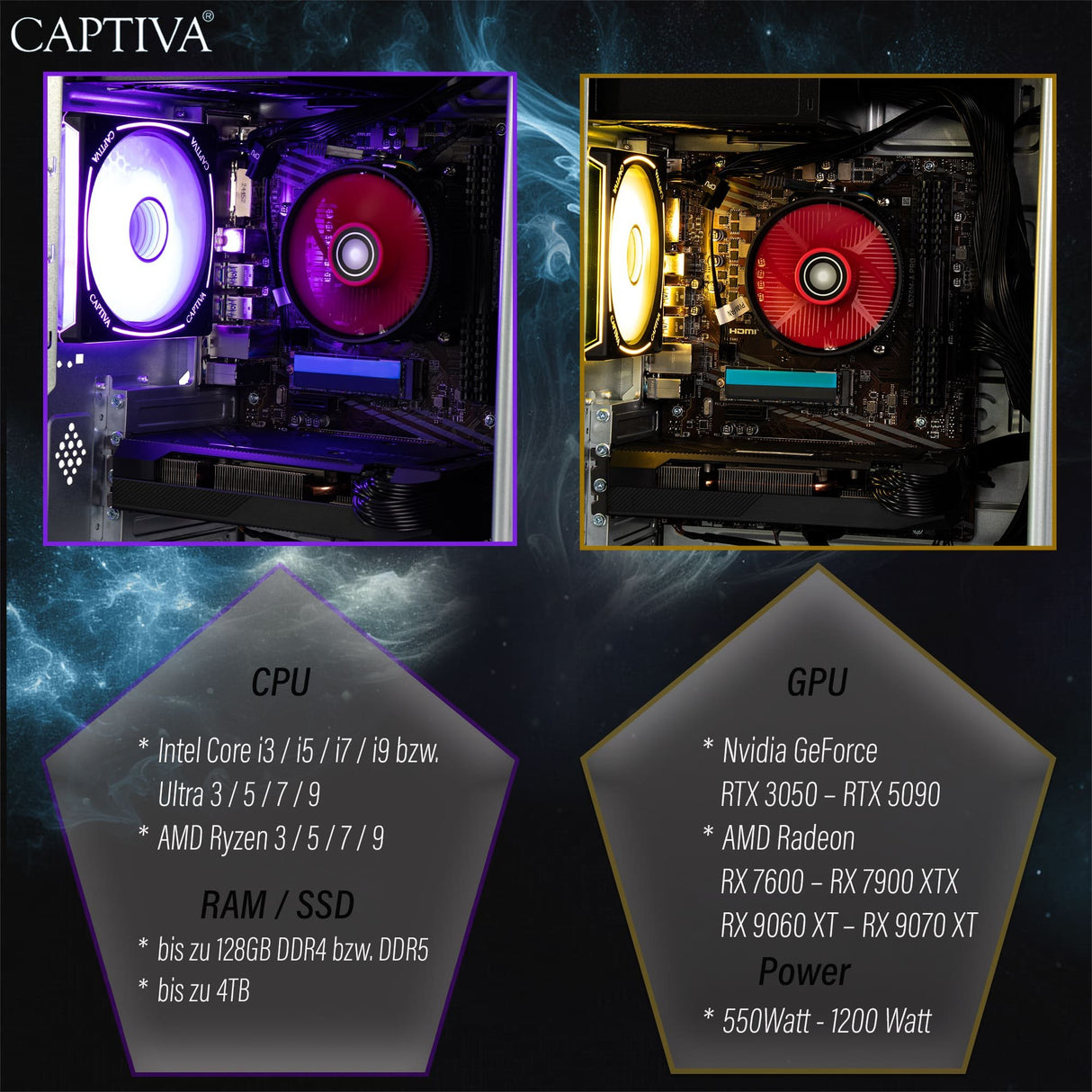 EAN 4046373927694 - CAPTIVA 92769 PCs/estación de trabajo AMD Ryzen™ 7 5700X 32 GB DDR4-SDRAM 1 TB SSD NVIDIA GeForce RTX 506 imagen 6