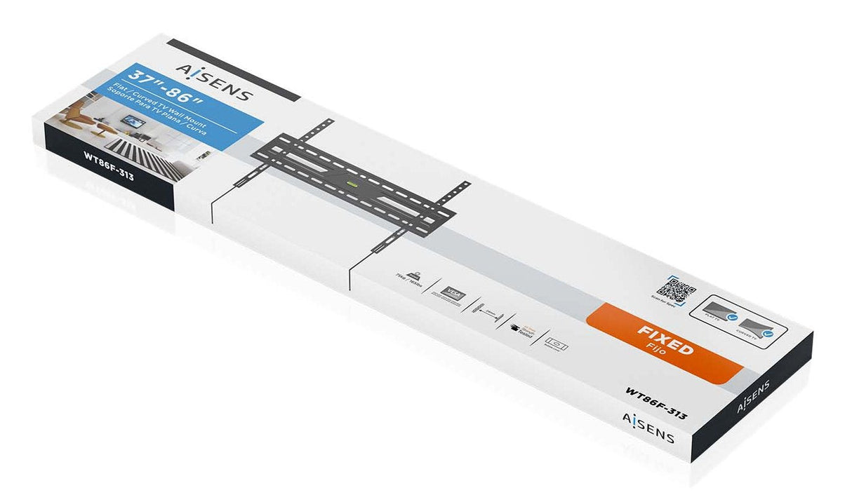 Aisens Soporte Eco Ultra Delgado Para Monitor/Tv 75kg De 37-86, Negro