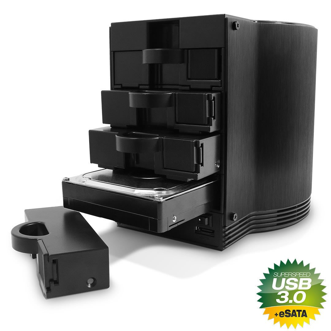 Fantec Sq-35u3e-6g Raid Schwarz 4x3,5 Sata Hdd Usb3.0 Esata