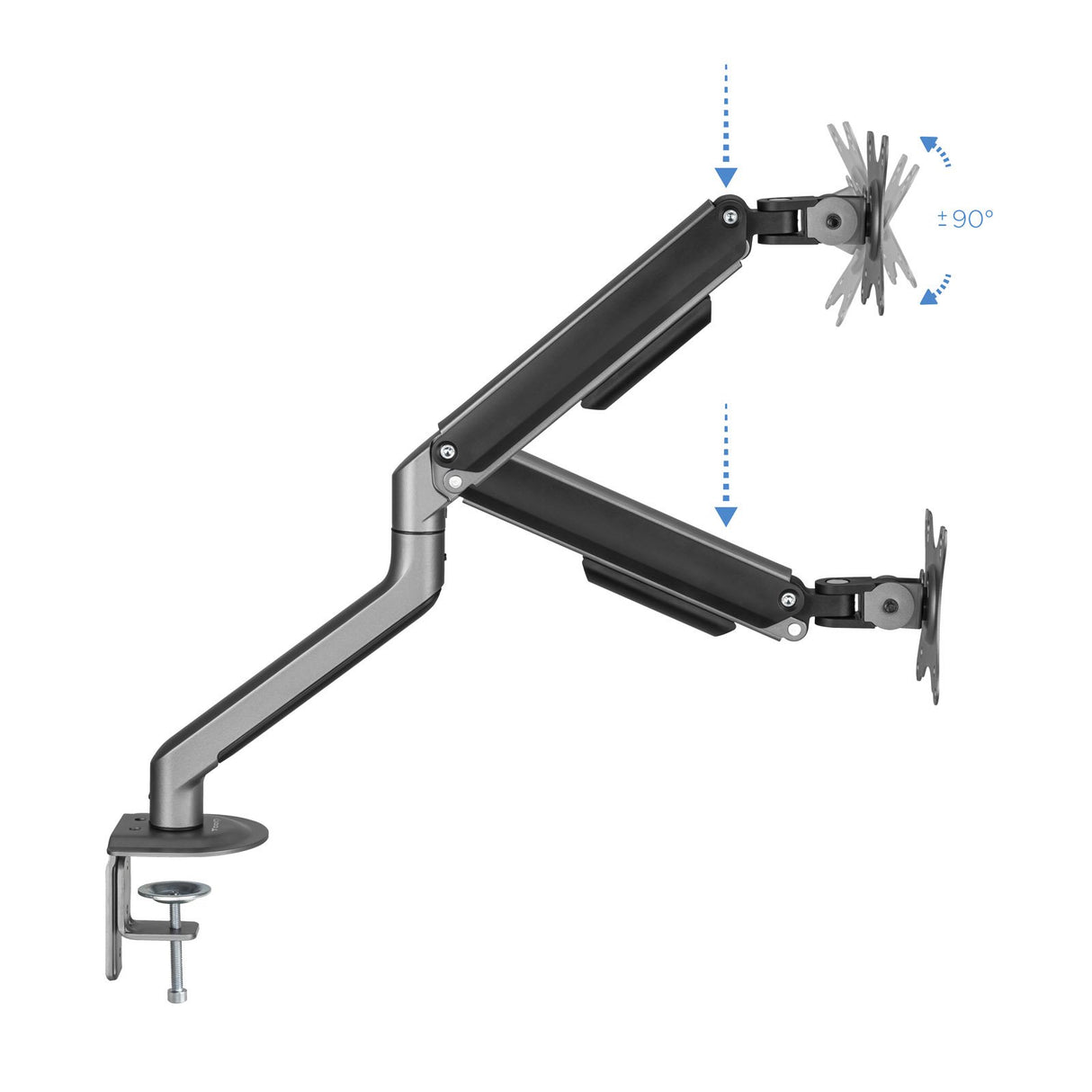 EAN 8433281010666 - TooQ DB4032TNR-G soporte para monitor 81,3 cm (32") Escritorio Negro imagen 3