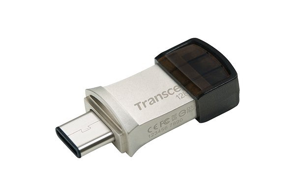 EAN 0760557846154 - Transcend JetFlash 890 unidad flash USB 128 GB USB Type-A / USB Type-C 3.2 Gen 1 (3.1 Gen 1) Negro, Plata imagen 1