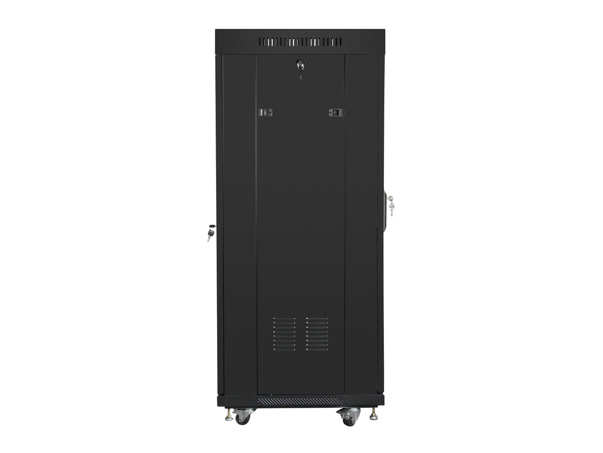 EAN 5901969430370 - Lanberg free standing rack 19inch cabinet 27U 600x600 glass door LCD flat pack black Rack o bastidor inde imagen 5