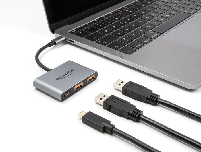 EAN 4043619643370 - DeLOCK 64337 hub de interfaz USB 3.2 Gen 2 (3.1 Gen 2) Type-C 10000 Mbit/s Gris imagen 2
