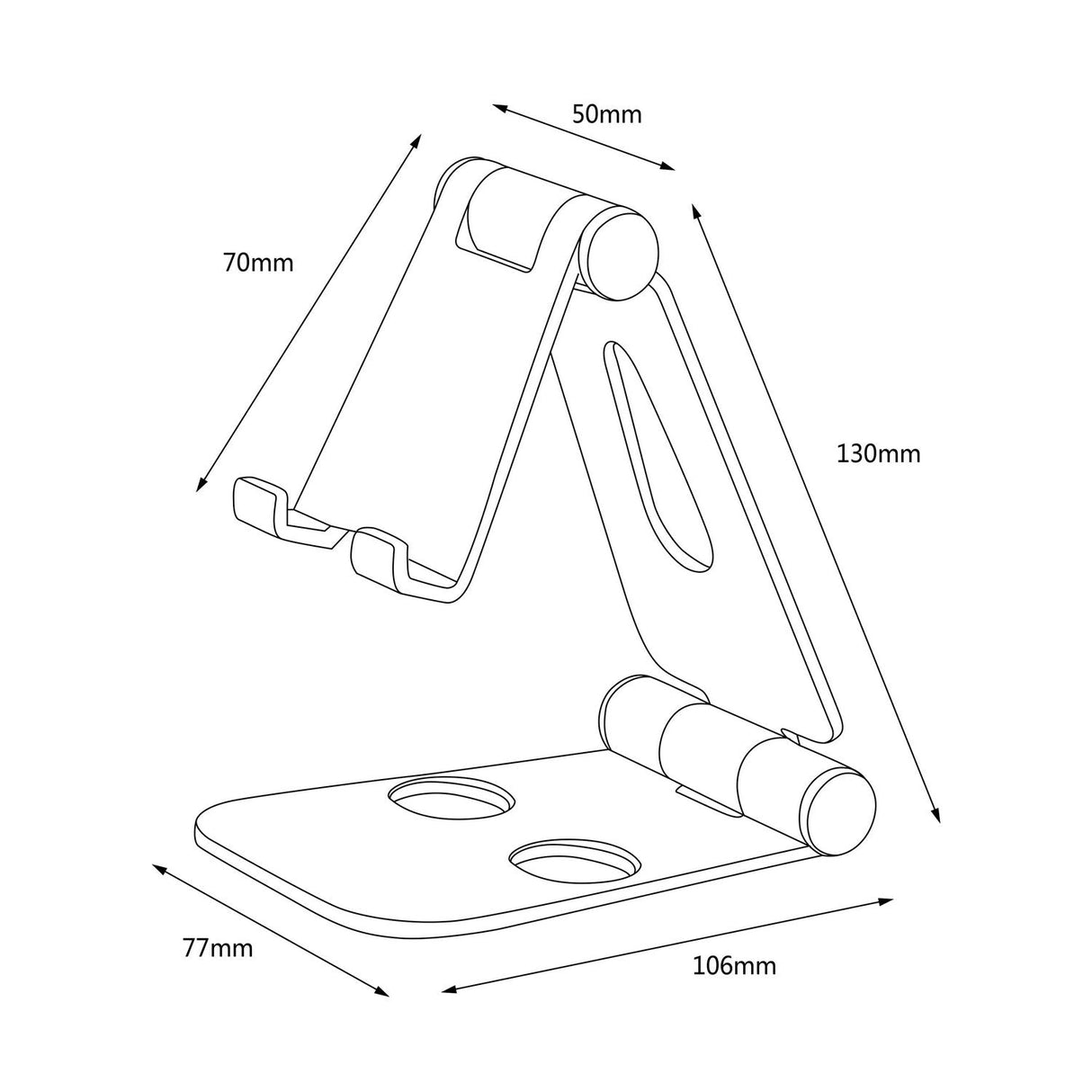 Aisens Soporte De Sobremesa Tamaño Xl Ajustable (2 Pivotes) Para Movil / Tablet - Plata