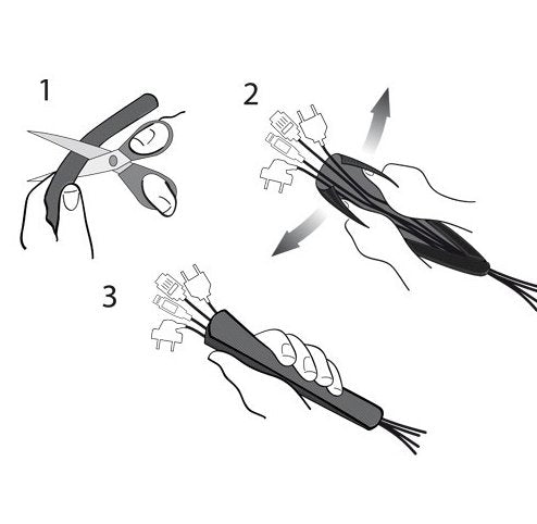 Tubo Para Cables Label-The-Cable, Ltc 5110, 2 Metros, Negro