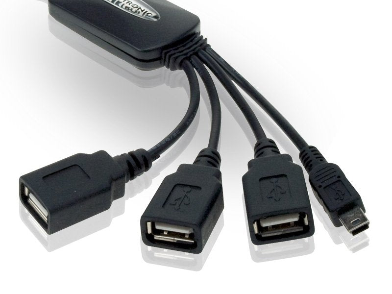 Conceptronic  Hub Flexible 3 Puertos Usb + 1 Mini Usb 1100013