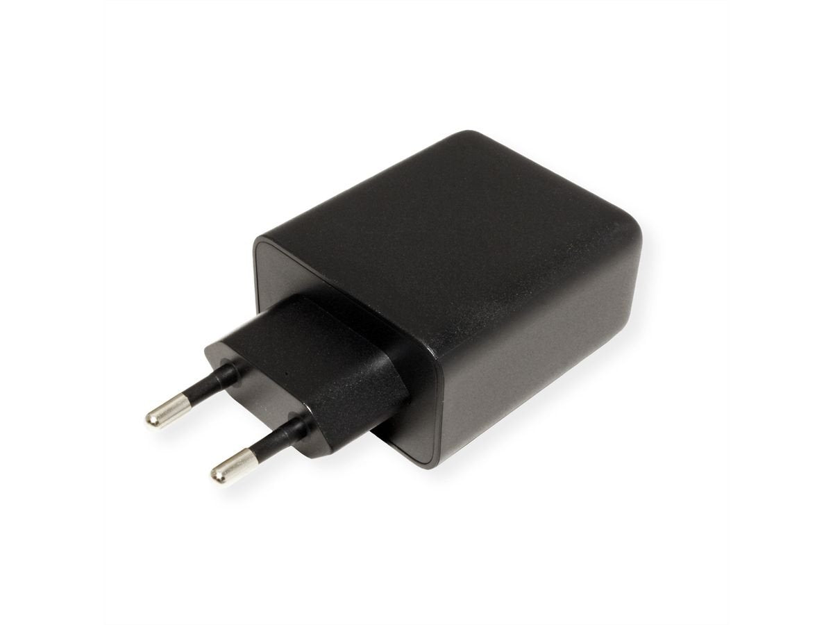 Value Usb Charger Mit Euro-Stecker, 3-Port (Typ-A, 2x Typ-C), 65w, Gan