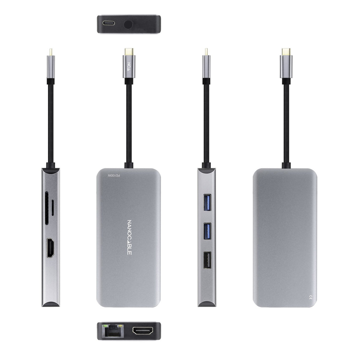 EAN 8433281014336 - Nanocable 10.16.1009 base para portátil y replicador de puertos Alámbrico USB 3.2 Gen 1 (3.1 Gen 1) Type- imagen 2