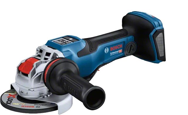 Amoladora Bosch Professional Angular A Batería X-Lock Biturbo Gwx 18v-15 Psc Professional Solo, Ø 125mm Azul/Negro, Módulo Bluetooth, Sin Batería Ni Cargador, En L-Boxx