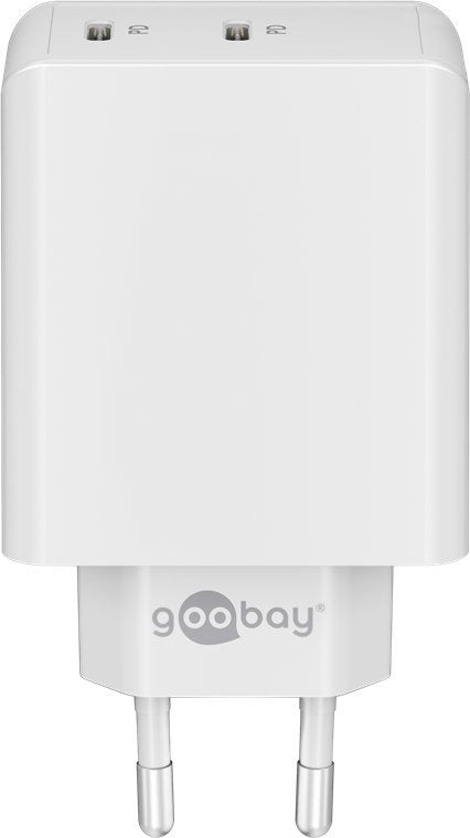 Goobay 61758 Cargador Rápido Dual Usb-C Pd (36 W), Blanco