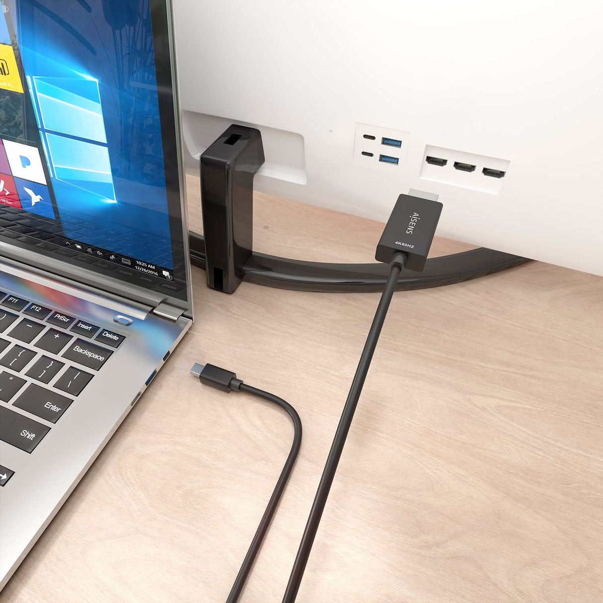 Aisens Cable Conversor Mini Dp A Hdmi 4k@60hz, Mini Dp/M-Hdmi/M, Negro, 1.0m