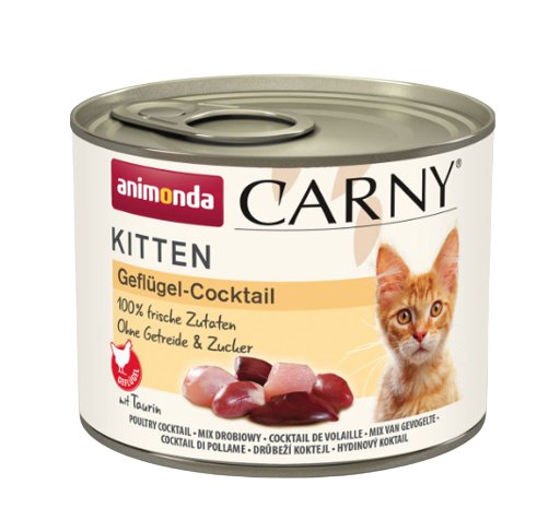 Animonda Carny Kitten Poultry Cocktail - Comida Húmeda Para Gatos - 200g
