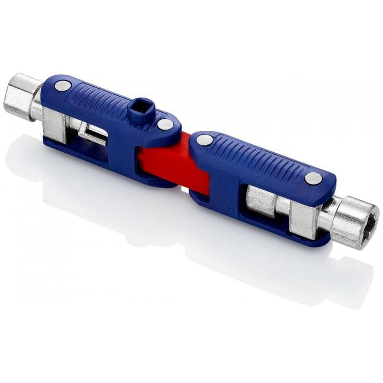 Knipex "Doublejoint" Llave Para Armarios De Control, Llave De Tubo (Azul/Rojo, Longitud Total Del Brazo 97 Mm)