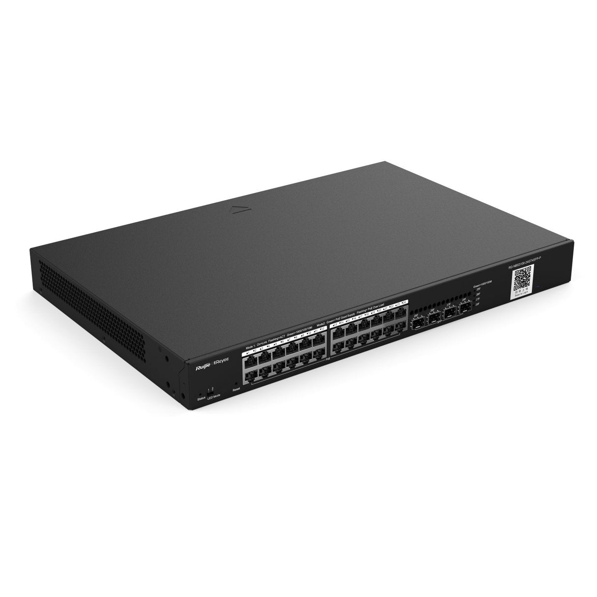 Reyee 24-Port Gigabit L2 Managed Poe Switch, 24 Gigabit Rj45 Poe/Poe+ Ports, 4 Sfp Slots, 370w Poe