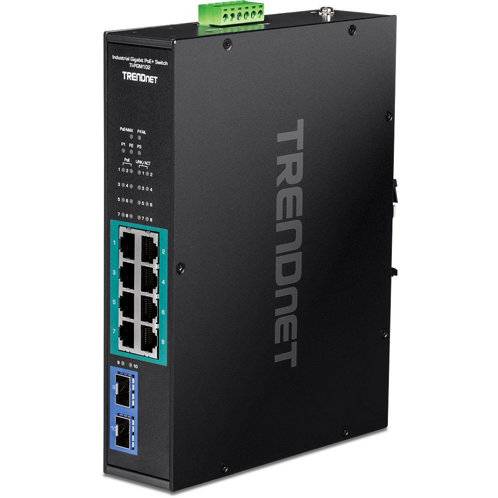 EAN 0710931162202 - Trendnet TI-PGM102 switch Gigabit Ethernet (10/100/1000) Energía sobre Ethernet (PoE) Negro imagen 1