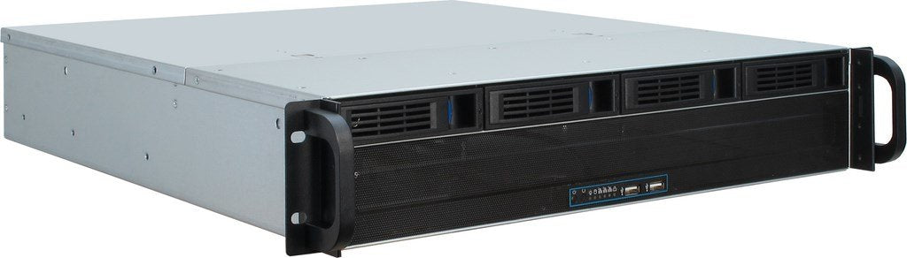 Gehäuse 19'' Ipc 2he Rack 2u-2404l 2u-Rack Negro Ohne Netzteil 2xusb3.0