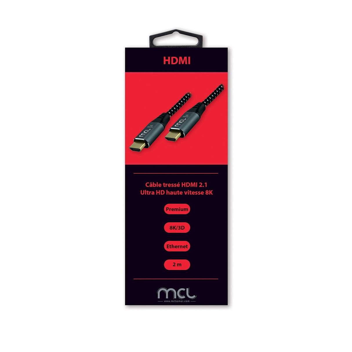 2.1 Hdmi Male Male Mesh Cable