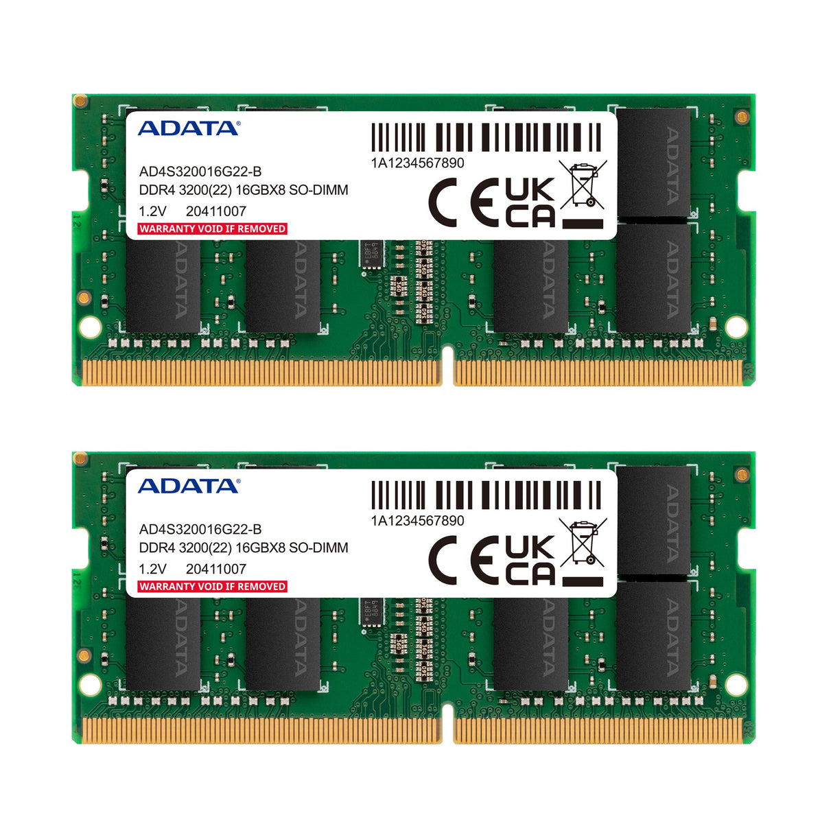 EAN 4711085932655 - ADATA AD4S32008G22-DTGN módulo de memoria 16 GB 2 x 8 GB DDR4 260-pin SO-DIMM imagen 2