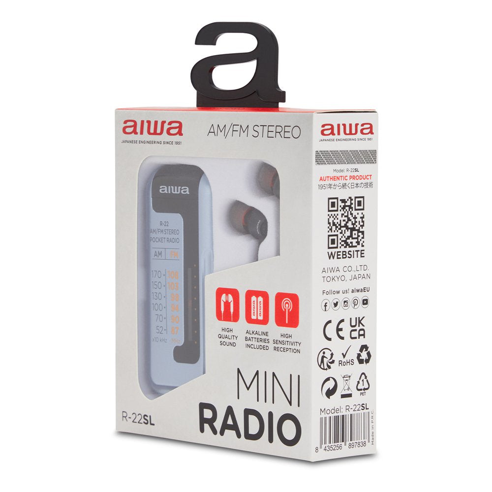 Radio Formato Mini Aiwa R-22sl Am/Fm Hyperbass Color Silver