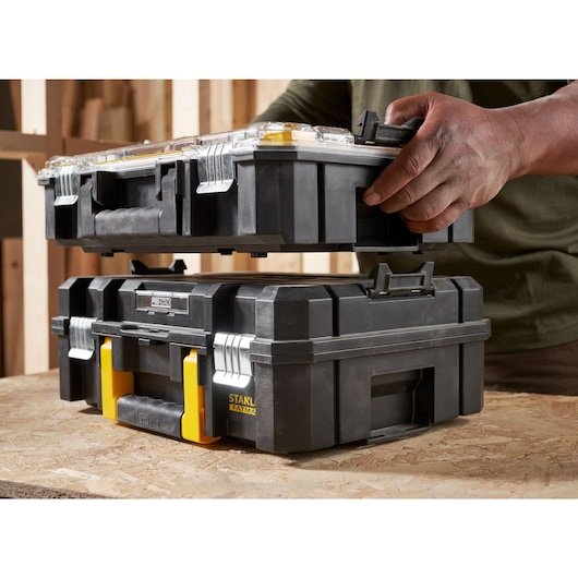 Stanley Pro-Stack Organizer Duo-Pack (Negro/Transparente, 2 Stück) Fmst82967-9
