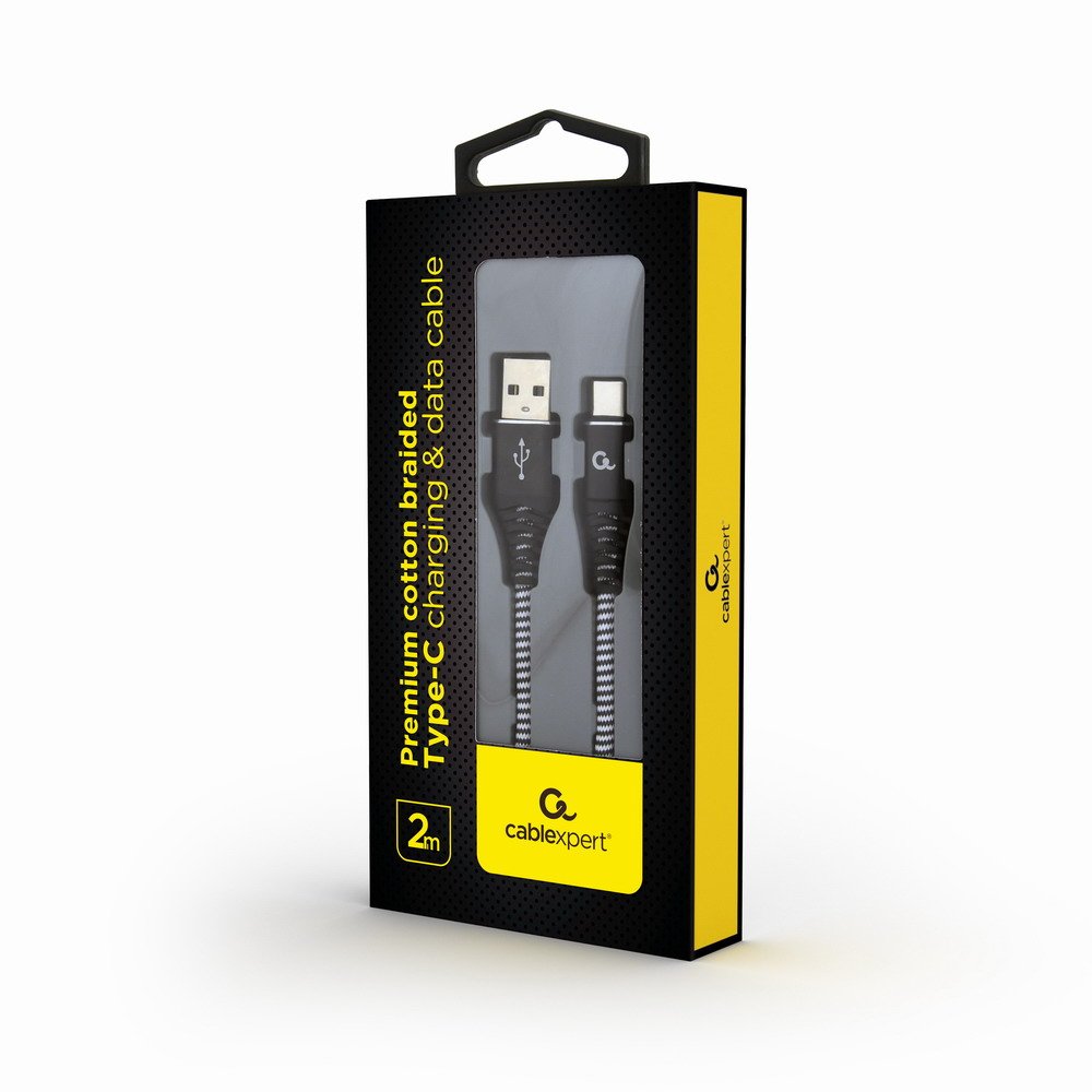 EAN 8716309108072 - Gembird CC-USB2B-AMCM-2M-BW cable USB USB 2.0 USB A USB C Negro, Blanco imagen 2