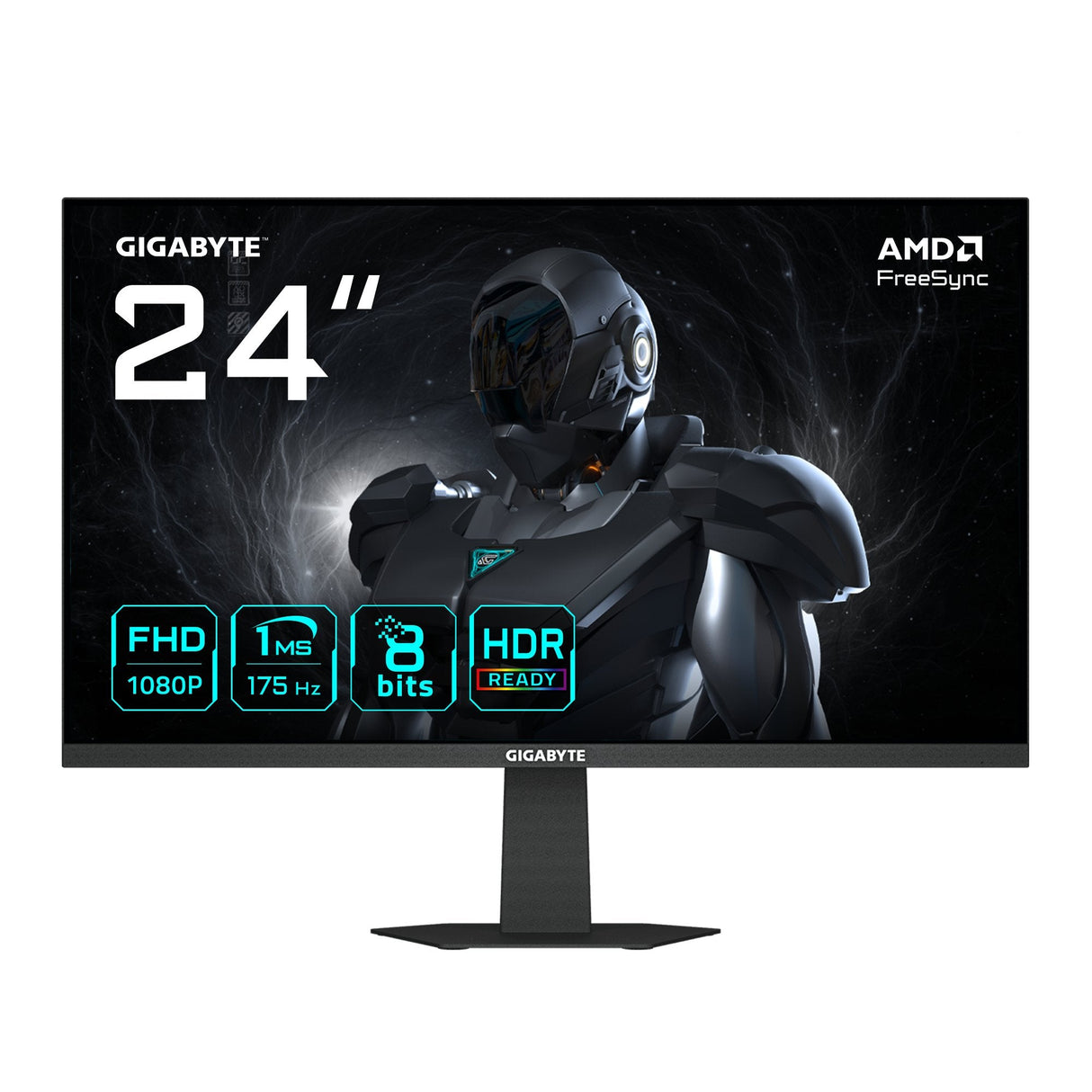 Monitor Gigabyte Gs24f14a 23.8 "Negro (Matt), Fullhd, Ips, Hdmi, Dp, Free-Sync, Hdr-Ready, 144hz Panel) Gs24f14a Eu
