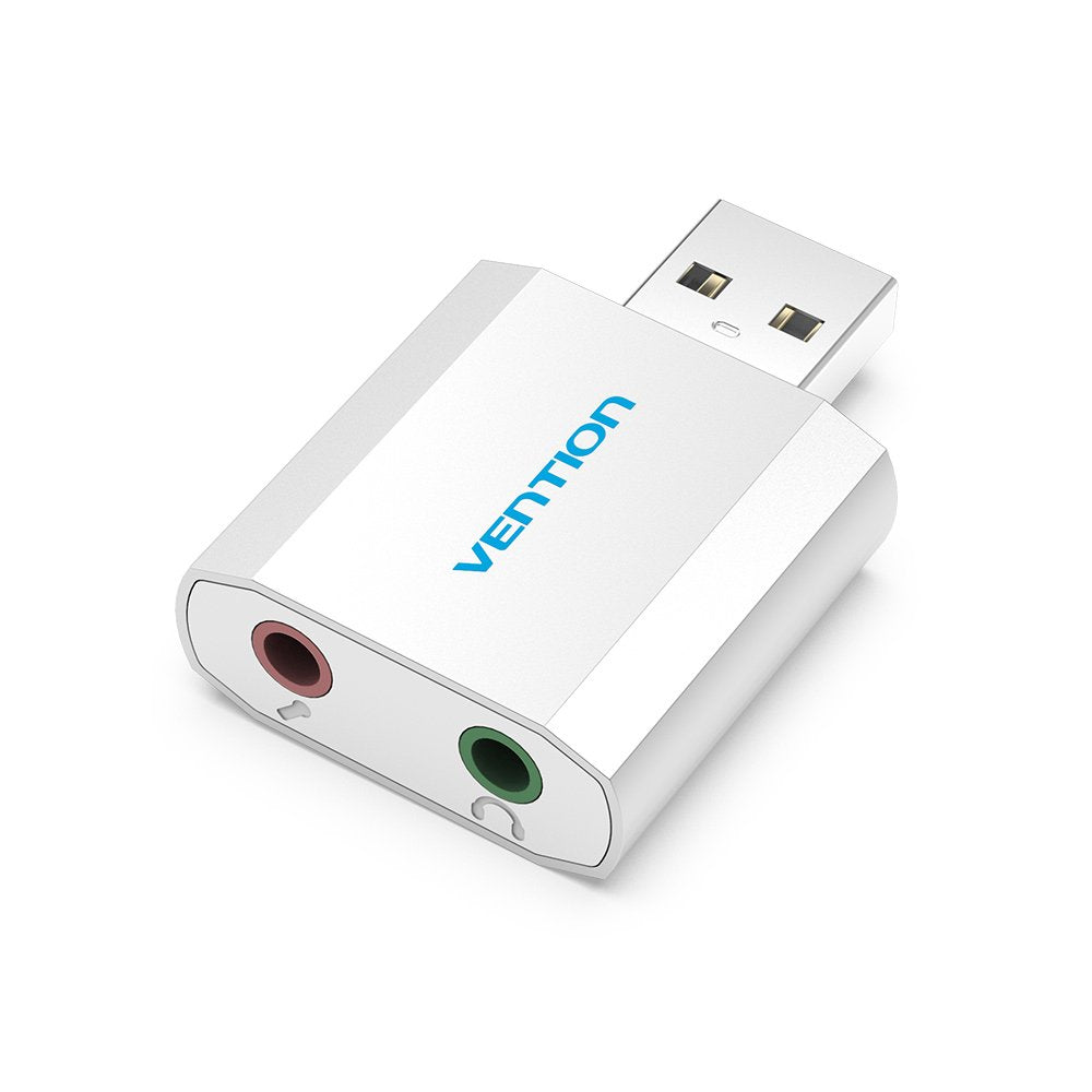 Tarjeta De Sonido Vention Vab-S13 2.1 Plata