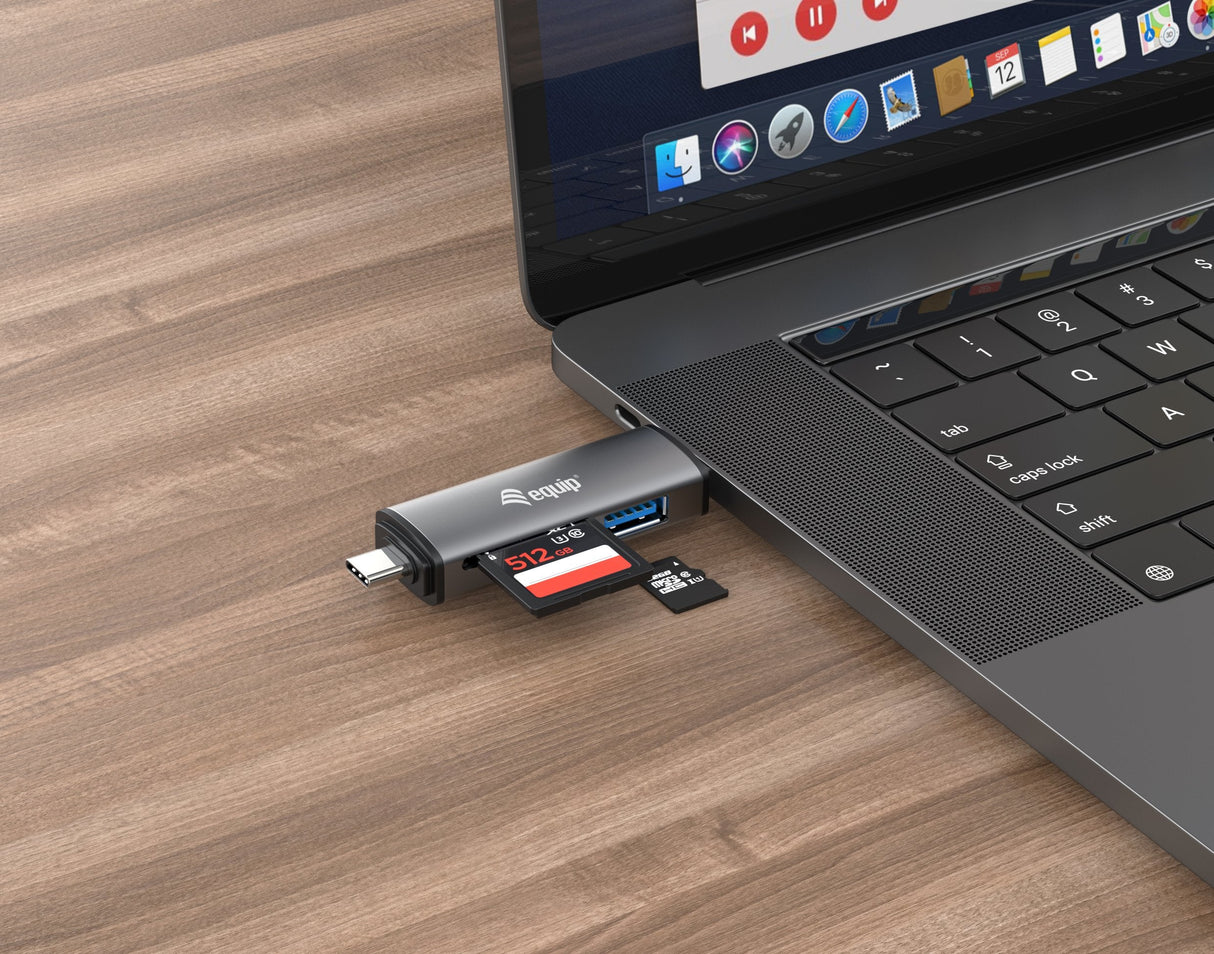 Lector De Tarjetas Externo Equip Otg Usb-C & Usb-A Sd/Microsd